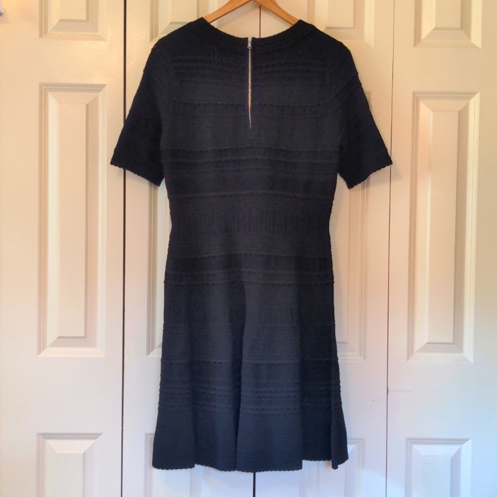 Milly Texture Tech Dress in Black Size L - Picture 5 of 7